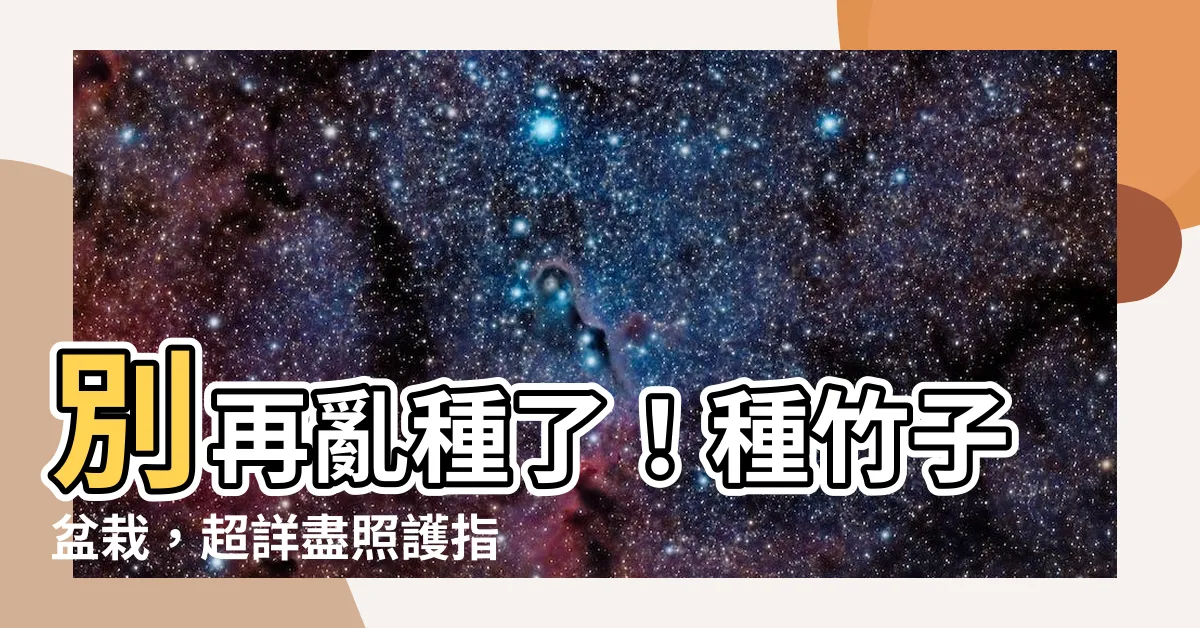 【種竹子盆栽】別再亂種了！種竹子盆栽，超詳盡照護指南