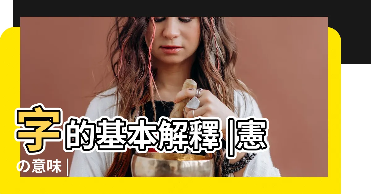 【憲意思】字的基本解釋 |憲の意味 |