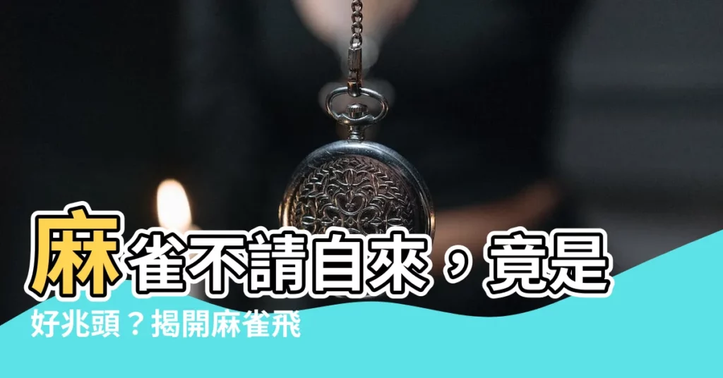 【麻雀飛來家裡】麻雀不請自來，竟是好兆頭？揭開麻雀飛來家裡的風水奧秘