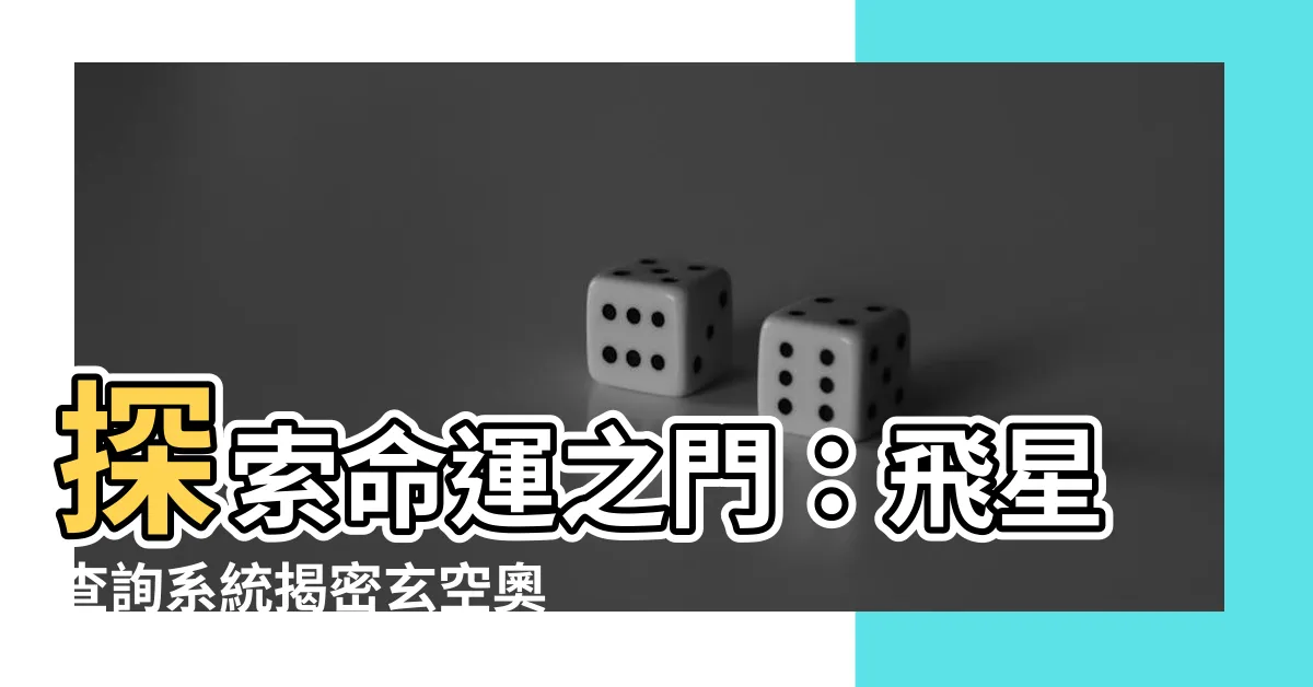 【飛星查詢】探索命運之門：飛星查詢系統揭密玄空奧秘