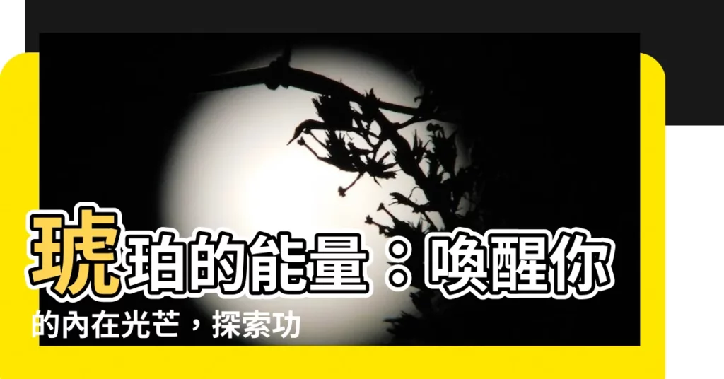 【琥珀 能量】琥珀的能量：喚醒你的內在光芒，探索功效及價格！
