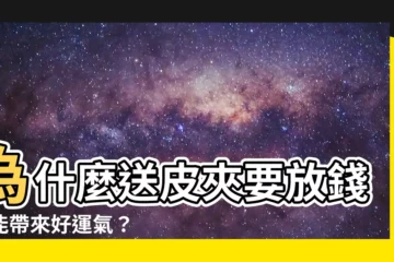 【送皮夾放錢】為什麼送皮夾要放錢才能帶來好運氣？