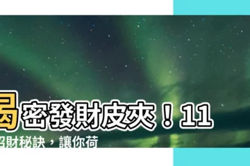 【發財皮夾】揭密發財皮夾！11個招財秘訣，讓你荷包滿滿！