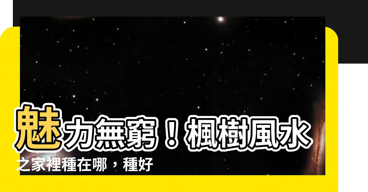 【楓樹 風水】魅力無窮！楓樹風水之家裡種在哪，種好門前盛景勾人眼球