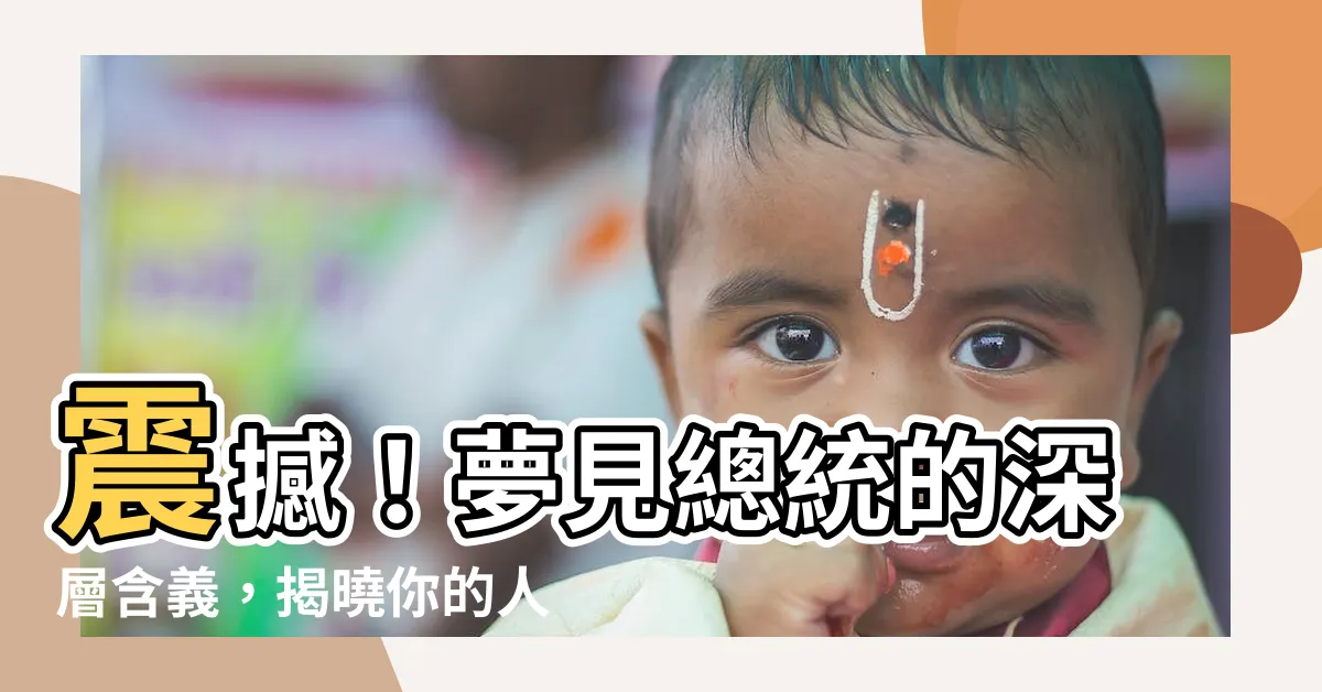 【夢見總統代表什麼】震撼！夢見總統的深層含義，揭曉你的人生預兆