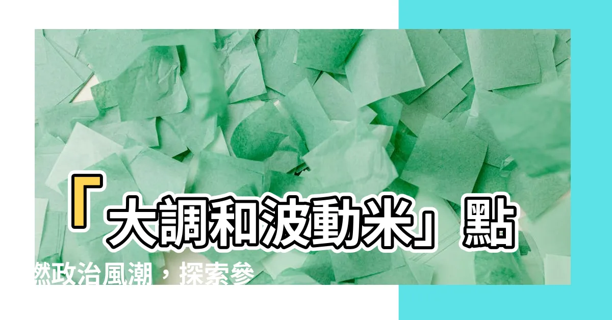【大調和波動米】「大調和波動米」點燃政治風潮，探索參政黨新秩序