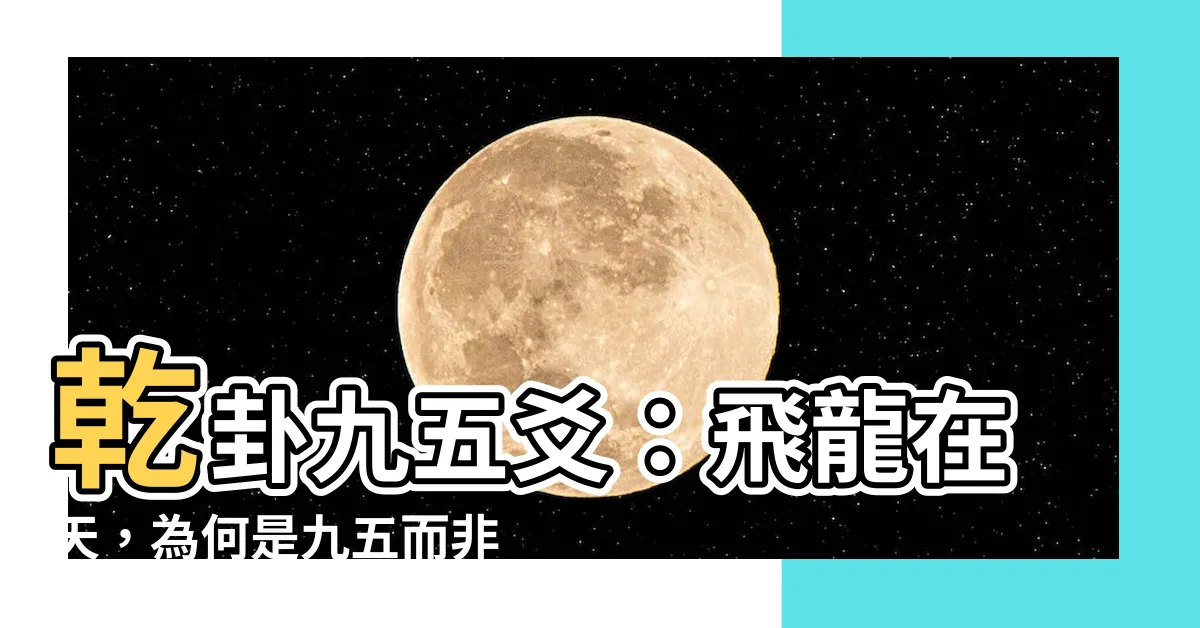 【九五爻】乾卦九五爻：飛龍在天，為何是九五而非八六？