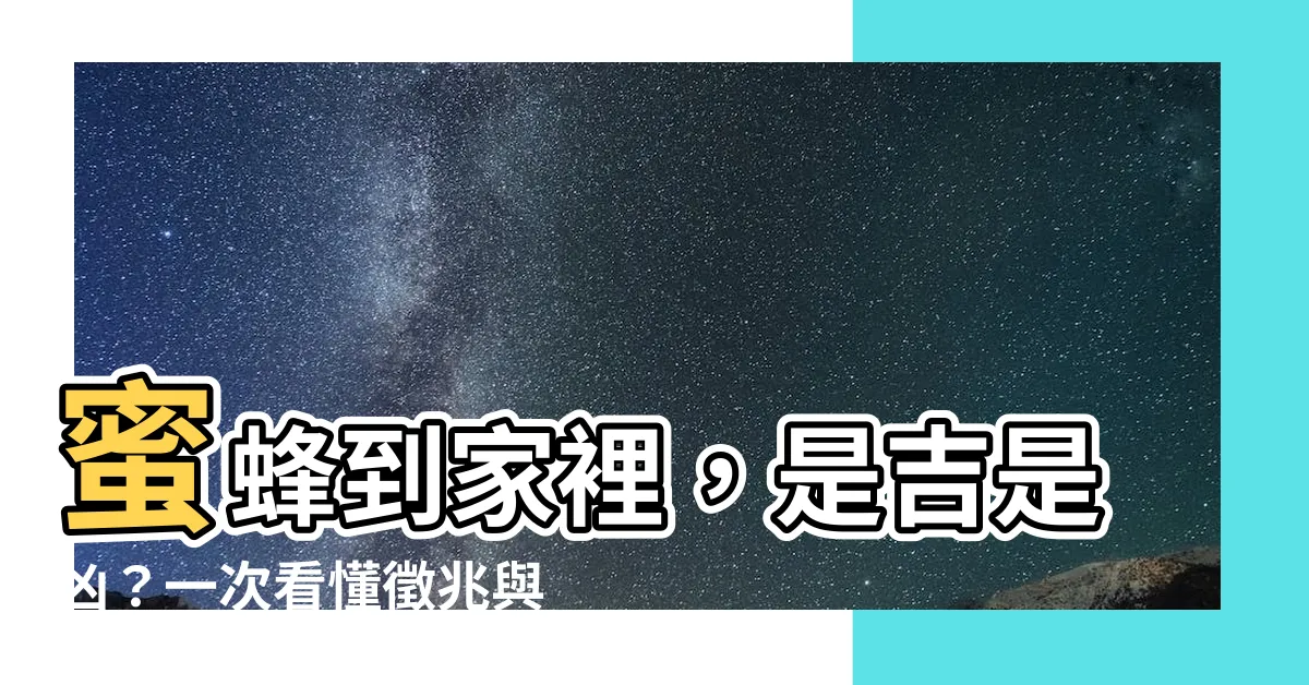 【蜜蜂到家裡】蜜蜂到家裡，是吉是兇？一次看懂徵兆與防範措施！