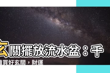 【玄關流水盆】玄關擺放流水盆：千金難買好玄關，財運滾滾進家門