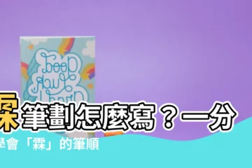 【霖筆畫】霖筆劃怎麼寫？一分鐘學會「霖」的筆順