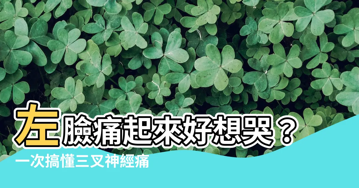 【左邊臉痛】左臉痛起來好想哭？一次搞懂三叉神經痛