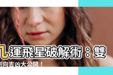 【九運雙星到向】九運飛星破解術：雙星到向吉凶大公開！