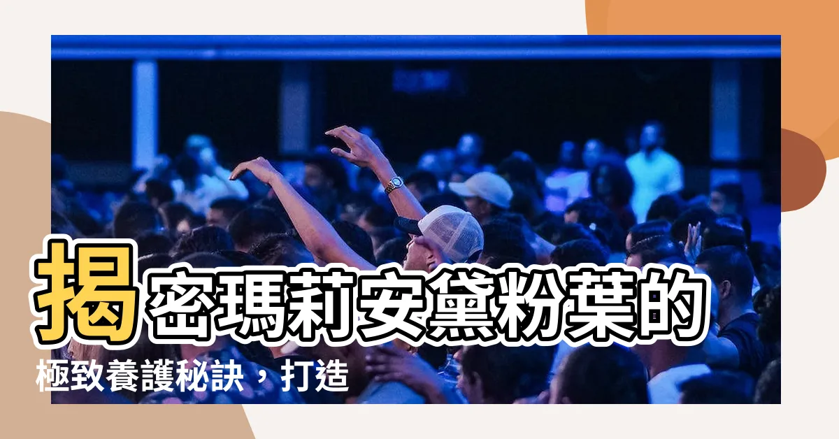 【瑪莉安黛粉葉照顧】揭密瑪莉安黛粉葉的極致養護秘訣，打造如夢似幻的室內花園！