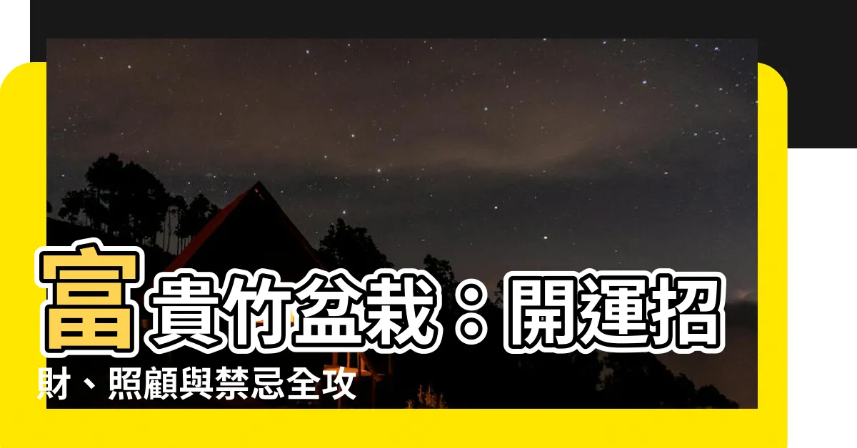 【富貴竹盆栽】富貴竹盆栽：開運招財、照顧與禁忌全攻略