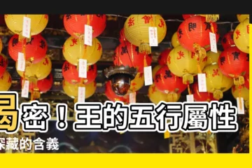 【王的五行】揭密！王的五行屬性與深藏的含義