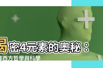 【4元素】揭密4元素的奧秘：探尋西方哲學與科學的基石