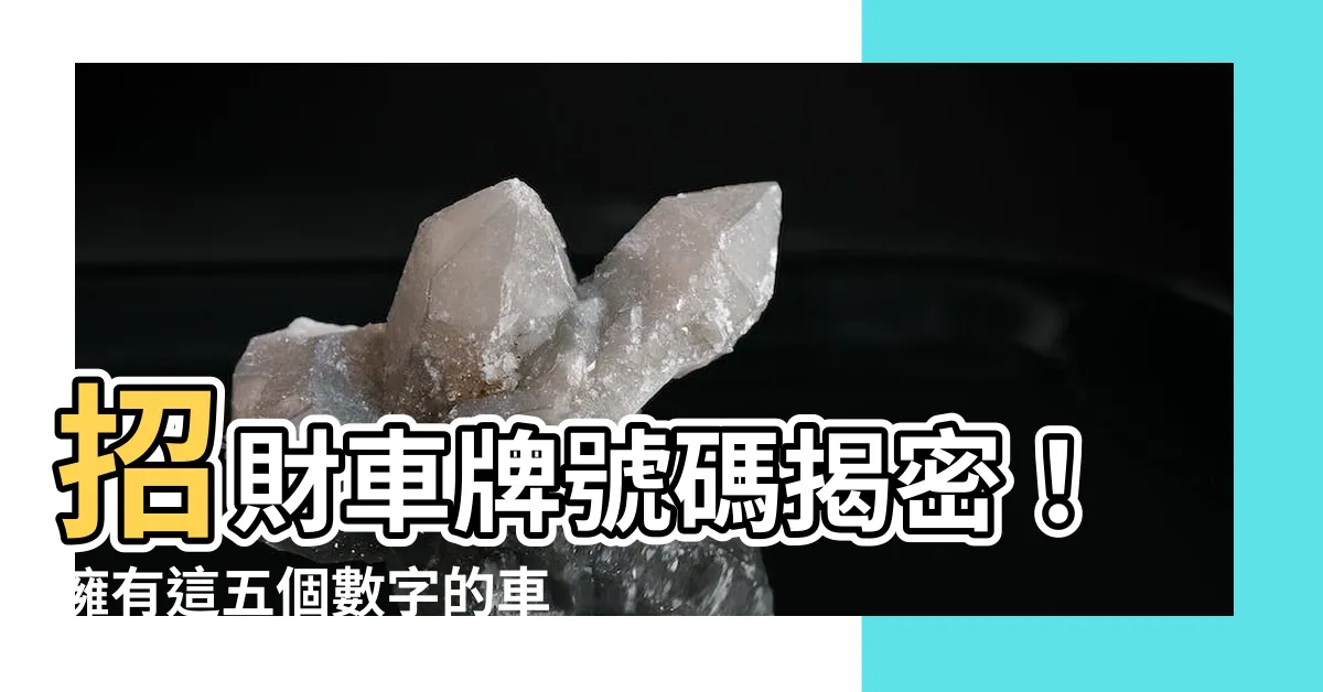 【招財車牌號碼】招財車牌號碼揭密！擁有這五個數字的車主們，財運爆表絕對不是夢