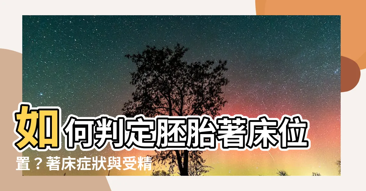 【著牀位置】如何判定胚胎著牀位置？著牀症狀與受精卵着牀位置