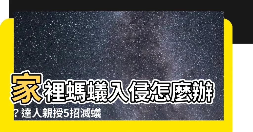 【家裡 螞蟻】家裡螞蟻入侵怎麼辦？達人親授5招滅蟻秘技，輕鬆遠離螞蟻困擾