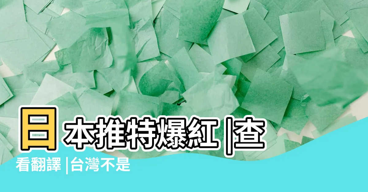 【行列怎麼看】日本推特爆紅 |查看翻譯 |台灣不是直行橫 |