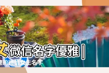 【好聽適合女生的微信名】女微信名字優雅 |好聽的微信女生名字 |適合女生的微信名字可愛 |