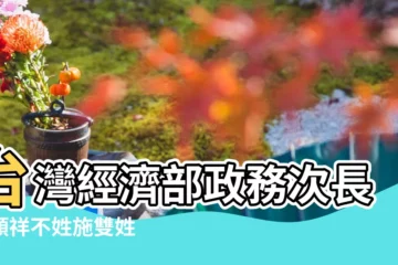 【姓氏雙顏】台灣經濟部政務次長施顏祥不姓施雙姓 |稱謂禮儀進階篇 |在公商務場合 |