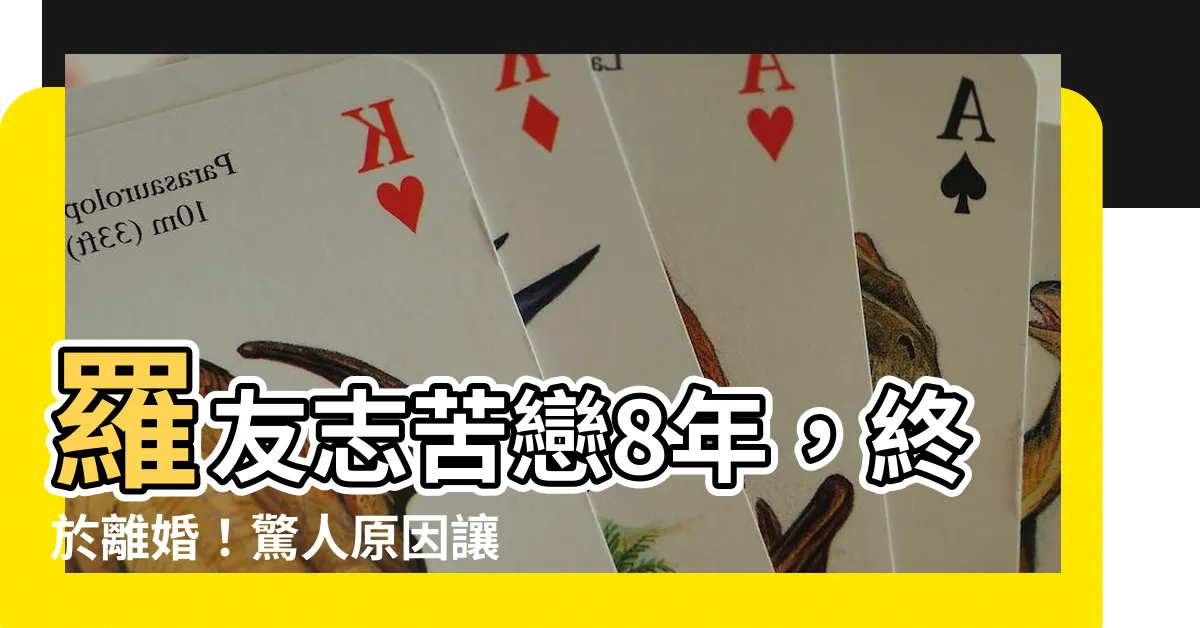 【羅友志離婚】羅友志苦戀8年，終於離婚！驚人原因讓人震驚