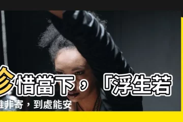 【浮生若夢誰非寄 到處能安即是家】珍惜當下，「浮生若夢誰非寄，到處能安即是家」的智慧人生