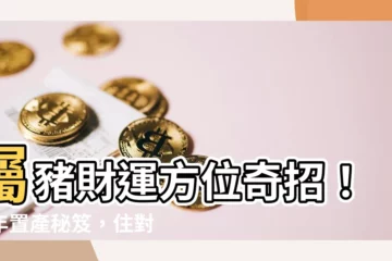 【屬豬方位】屬豬財運方位奇招！豬年置產秘笈，住對房子財源滾滾來