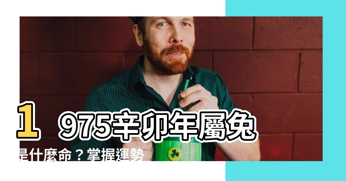 【1975年是什麼年】1975辛卯年屬兔是什麼命？掌握運勢破解後天命格！