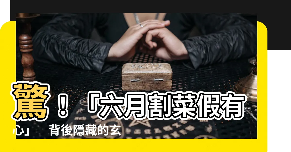 【六月割菜假有心意思】驚！「六月割菜假有心」　背後隱藏的玄機讓專家都直呼太神啦！