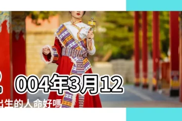 【出生在2004年3月12日屬什麼生肖】2004年3月12日出生的人命好嗎 |2004年03月12日出生的人的性格命運 |2004年3月12日出生日期看命運 |