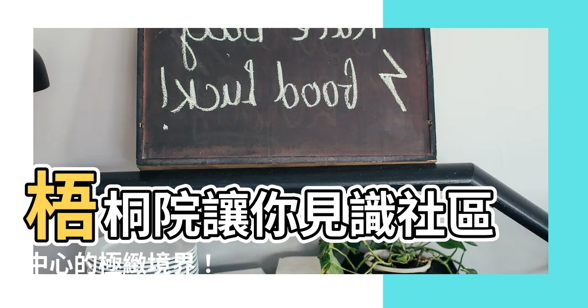 【梧桐院】梧桐院讓你見識社區中心的極緻境界！
