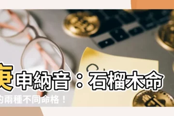 【庚申 納音】庚申納音：石榴木命中的兩種不同命格！