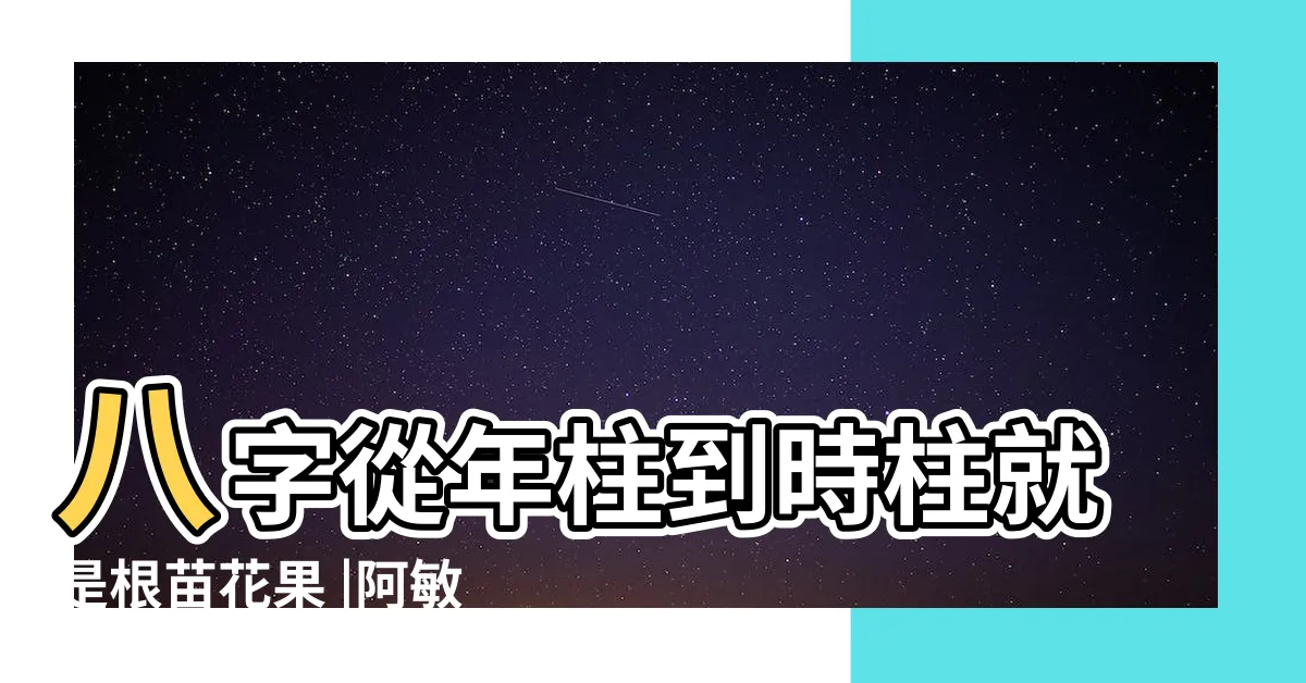 【根苗花果的意思】八字從年柱到時柱就是根苗花果 |阿敏八字命學風水推研社 |王家榮如何自學算八字 |