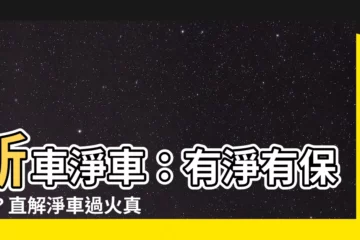 【新車淨車】新車淨車：有淨有保庇？直解淨車過火真必要性