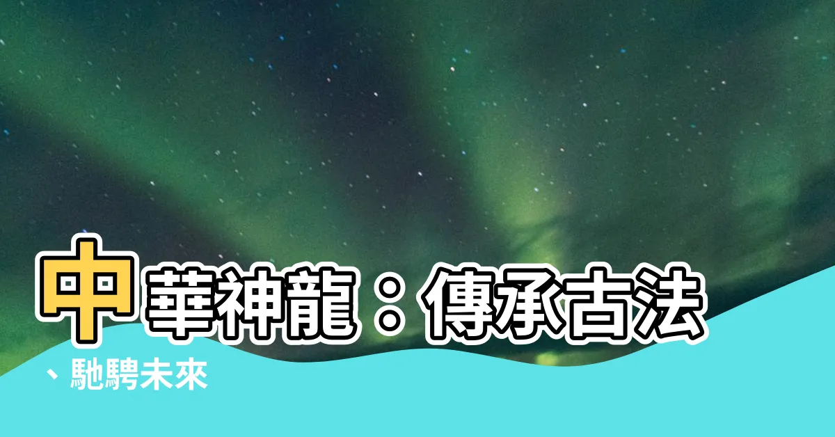 【中華神龍】中華神龍：傳承古法、馳騁未來