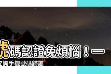 【電話號碼 查詢】號碼認證免煩惱！一鍵查詢手機號碼歸屬地