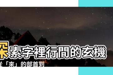 【來的部首】探索字裡行間的玄機：從「來」的部首到詞彙寶藏