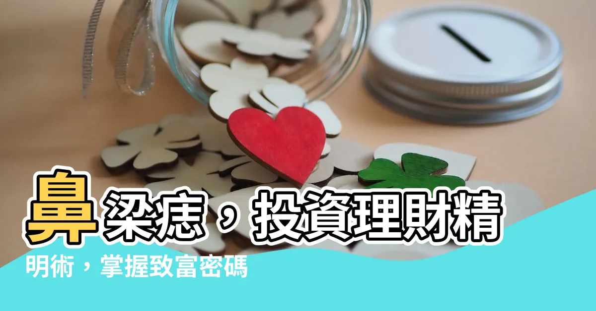 【鼻樑痣】鼻樑痣，投資理財精明術，掌握致富密碼！