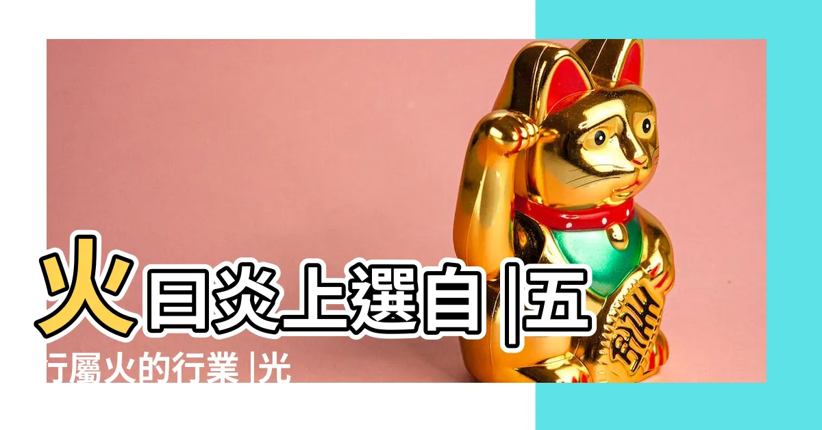 【火五行】火曰炎上選自 |五行屬火的行業 |光明之義 |