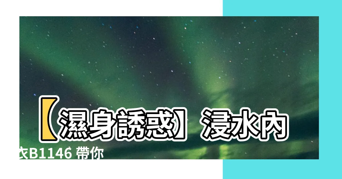 【浸水內衣】【濕身誘惑】浸水內衣B1146 帶你全身沉浸在性感的享受中