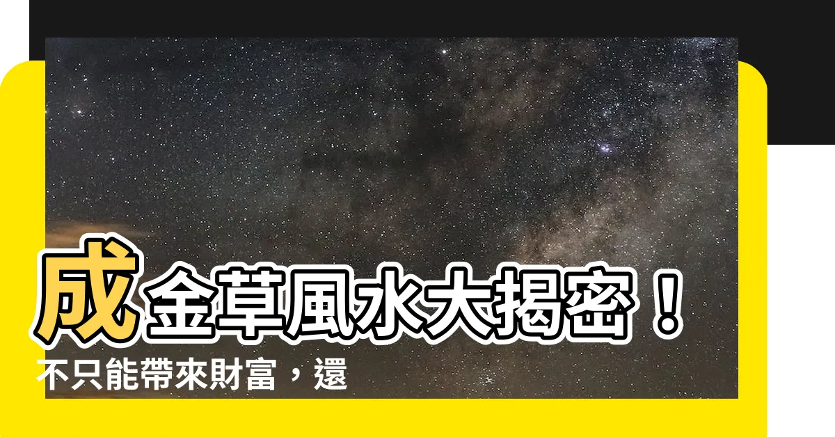 【成金草 風水】成金草風水大揭密！不只能帶來財富，還能改變你的人生！