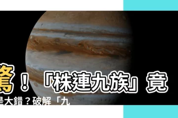【株連九族】驚！「株連九族」竟然是大錯？破解「九族」背後的秘密