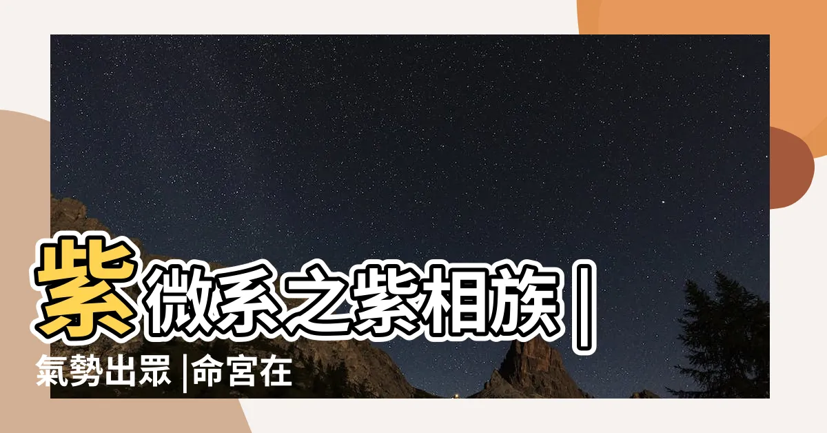 【紫微天相名人】紫微系之紫相族 |氣勢出眾 |命宮在辰 |