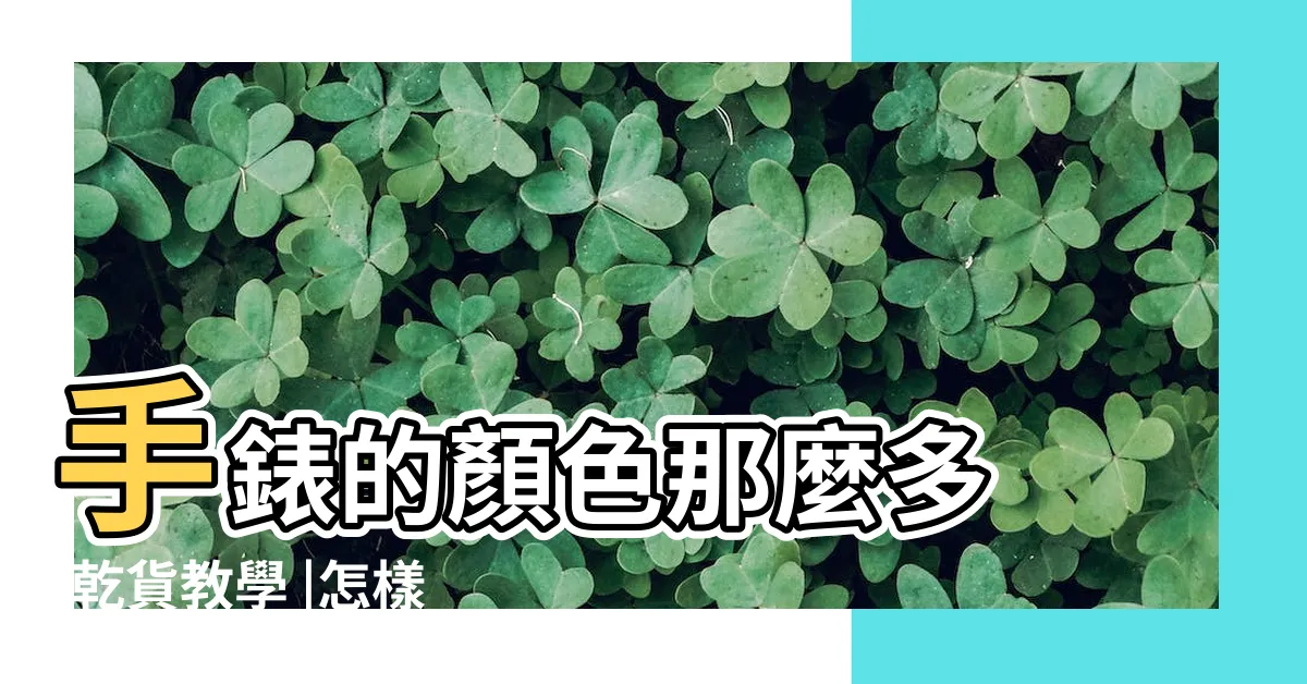 【手錶顏色選擇】手錶的顏色那麼多 |乾貨教學 |怎樣選擇適合自己的呢 |