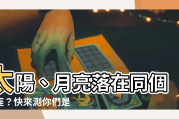 【太陽 月亮 同星座】太陽、月亮落在同個星座？快來測你們是不是靈魂伴侶！