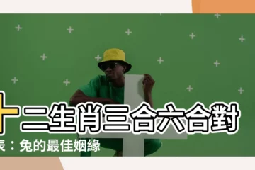 【兔 六合】十二生肖三合六合對照表：兔的最佳姻緣配對