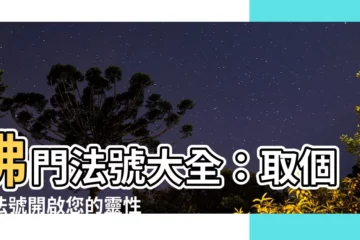 【法號大全】佛門法號大全：取個好法號開啟您的靈性之旅