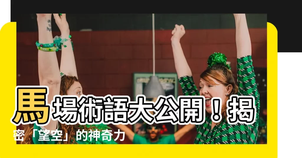 【望空】馬場術語大公開!揭密「望空」的神奇力量